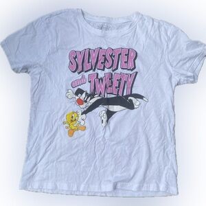 Sylvester And Tweety Ladies Graphic Tshirt